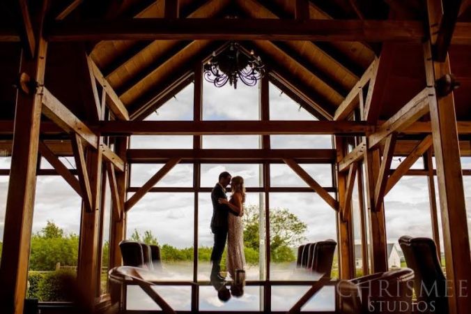 Bride & Groom in Foyer