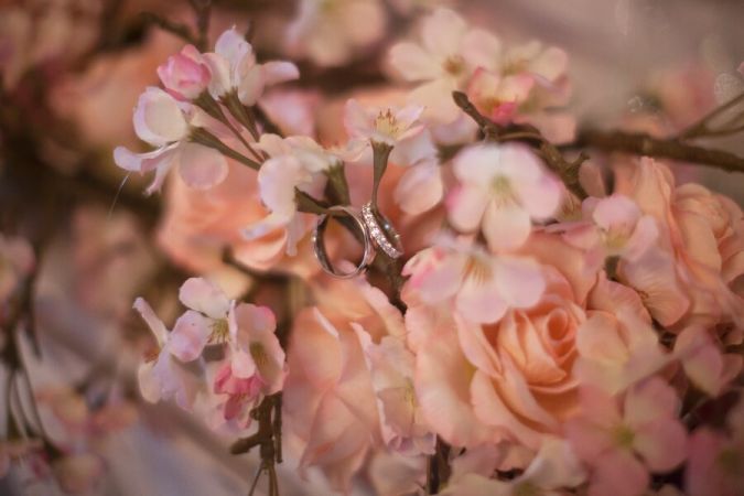 Cherry Blossom Wedding Silver Tassie gallery